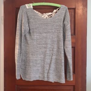 lace back sweater
